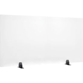 Interion® Freestanding Clear Desk Divider 48""W x 24""H