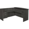 Regency Legacy Single Pedestal Reception Desk Ash Grey