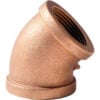 1-1/4 In. Lead Free Brass 45 Degree Elbow - FNPT - 125 PSI - Import