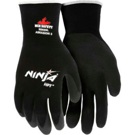 MCR Safety N9699L Ninja® HPT PVC Coated Nylon Gloves 15 Gauge Large Black