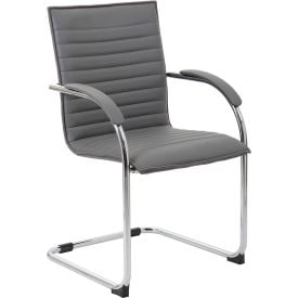 Boss Side Chair - Vinyl - Gray - Pack of 2