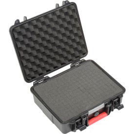 Global Industrial™ Waterproof Hard Case W/Pinch Tear Foam 11""L x 9-11/16""W x 4-3/16""H Black