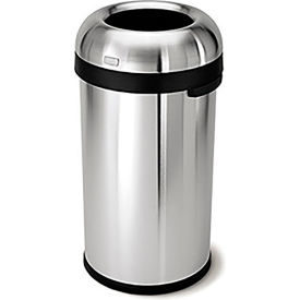 Simplehuman® Steel Stainless Bullet Open Top Trash Can 16 Gallon