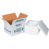 Foam Insulated Shipping Kit 8""L x 6""W x 4-1/2""H White 12/Pack