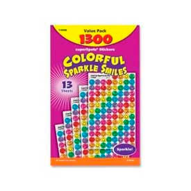 Trend® Colorful Sparkle Smiles SuperSpots Stickers Value Pack 1300 Stickers/Pack