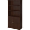 Bush Furniture Bookshelf with 5 Shelves - 36""W - Mocha Cherry - Series C Elite