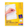 Avery® Printable Self-Adhesive Tabs 1-1/4"" Width White 96 Tabs/Pack