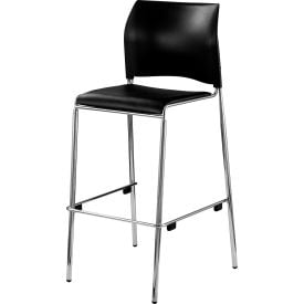 NPS 31""H Barstool - Padded Vinyl Seat - Black - 8700 Series