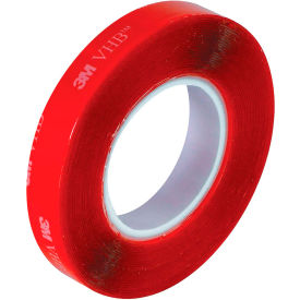 3M™ 4905 Double Sided VHB™ Acrylic Foam Tape 1/2"" x 5 Yds. 20 Mil Clear