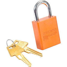American Lock® No. A1105ORJ Solid Aluminum Rectangular Padlock Orange