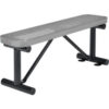 Global Industrial™ 4' Outdoor Steel Flat Bench Expanded Metal Gray