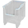 Quantum Heavy-Duty Giant Stacking Bin 10-7/8""W x 17-1/2""D x 12-1/2""H Clear