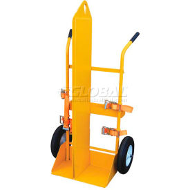 Fire Protection Welding Cylinder Cart CYL-EH-FP Pneumatic Wheels 23 x 34-1/4 x 66-3/8