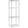Nexel® 4 Shelf Chrome Wire Shelving Unit Starter 30""W x 18""D x 86""H