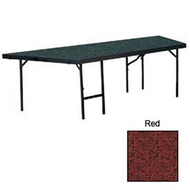Stage Pie Unit with Carpet for 48""W x 24""H Stage Units - Red