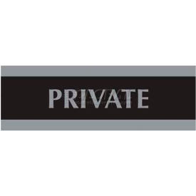 U.S. Stamp & Sign Private Sign 4761 3"" X 9"" Black/Silver