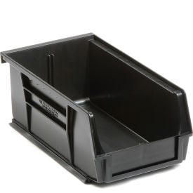 Global Industrial™ Plastic Hang & Stack Bin 7-3/8""L x 4-1/8""W x 3""H Black