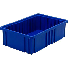 Quantum Storage Dividable Grid Container 16-1/2""L x 10-7/8""W x 5""H Blue Polyprolylene
