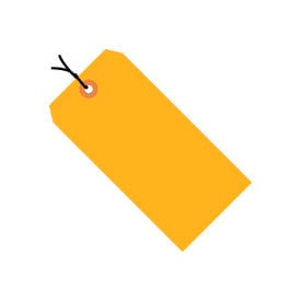 Global Industrial™ Shipping Tag Pre Strung#2 3-1/4""L x 1-5/8""W Fluorescent Orange 1000/Pk