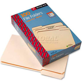Smead® 1/3 Cut Assorted Position File Folders One-Ply Top Tab Legal Manila 100/Box