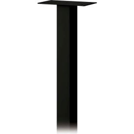 Standard Pedestal 4385BLK - In-Ground Mounted for Roadside Mailbox Package Drop Black