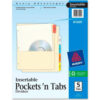 Avery Insertable 5-Tab Divider 8.88""x11"" 5 Tabs Assorted/Multicolor
