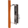 Prime-Line® Door Handle Set Flush w/Wood Pull and Key Black Diecast C 1032