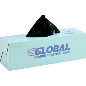 Global Industrial™ Heavy Duty Black Trash Liners 1.5 Mil 13 Gallon 50/Box