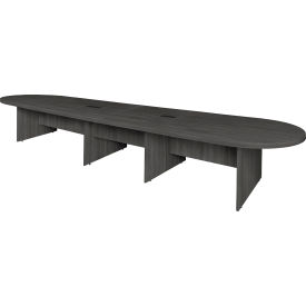 Regency Legacy 216"" Modular Racetrack Conference Table with 2 Power Data Grommets Ash Grey