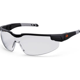 Ergodyne® Dellenger Safety Glasses w/ Adjustable Temples Clear Lens Matte Black Frame
