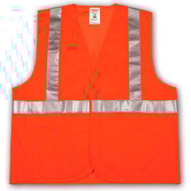 Tingley® V70629 Job Sight™ Class 2 Vest Fluorescent Orange Polyester Mesh 2XL/3XL