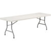 Interion® Plastic Folding Table 30"" x 96"" White