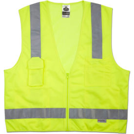 Ergodyne® GloWear® 8250Z Class 2 Surveyors Vest Lime S/M