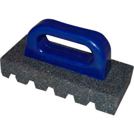 Fluted Rub Bricks Float 8""L X 3 1/2""W X 1 1/2""H 20 Grit Plastic Handle
