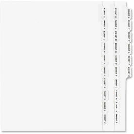 Avery Legal Exhibit Alphabetical Side Tab Divider A to Z 8.5""x11"" 1 Tab/25 Sets White/White