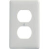 Bryant NP8W Duplex Plate 1-Gang Standard White Nylon