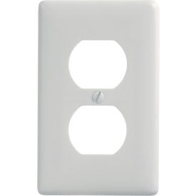 Bryant NP8W Duplex Plate 1-Gang Standard White Nylon