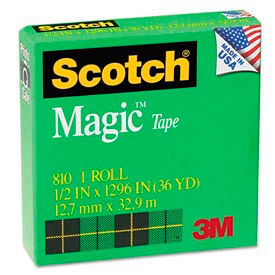 Scotch® Magic Invisible Tape 1/2"" x 1296"" 1"" Core 1 Roll