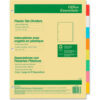Avery Office Essentials Economy Insertable Tab Divider 8.5""x11"" 8 Tabs Buff Translucent/Multi