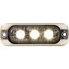 Buyers 3.375"" Clear Thin Mount Horizontal Strobe Lights With 3 LED - 8892301