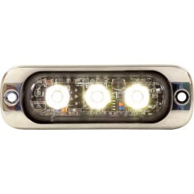 Buyers 3.375"" Clear Thin Mount Horizontal Strobe Lights With 3 LED - 8892301