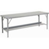 Global Industrial™ Extra Long Assembly Workbench 96 x 48"" Folding Leg Steel Square Edge