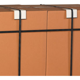 Light Duty Strapping Protectors 3""L x 2""H x 2""D x 0.160"" Thick White Pack of 1000