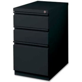 Lorell 3-Drawer Mobile File Pedestal LLR4952115""W x 19-7/8""D x 27-3/4""H Black