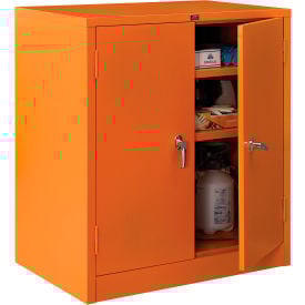 Global Industrial™ Emergency Preparedness Cabinet Counter Height 36""Wx24""Dx42""H Orange