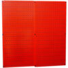 Wall Control Pegboard Pack- 2 Panels Red Metal 32"" X 32"" X 3/4""