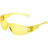 Global Industrial™ Frameless Safety Glasses Scratch Resistant Amber Lens
