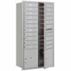 4C Horizontal Mailbox 56-3/4""H Double 20 MB1/2 PL Doors Front Load Aluminum USPS