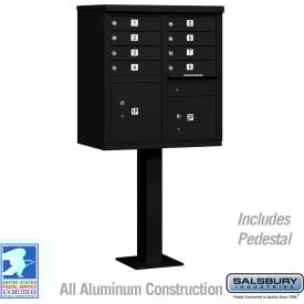 Cluster Box Unit 8 A Size Doors Type I Black USPS Access