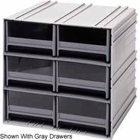 Quantum Interlocking Storage Cabinet QIC-64 - 11-3/4""Wx11-3/8""Dx11""H - 6 Blue Drawers
